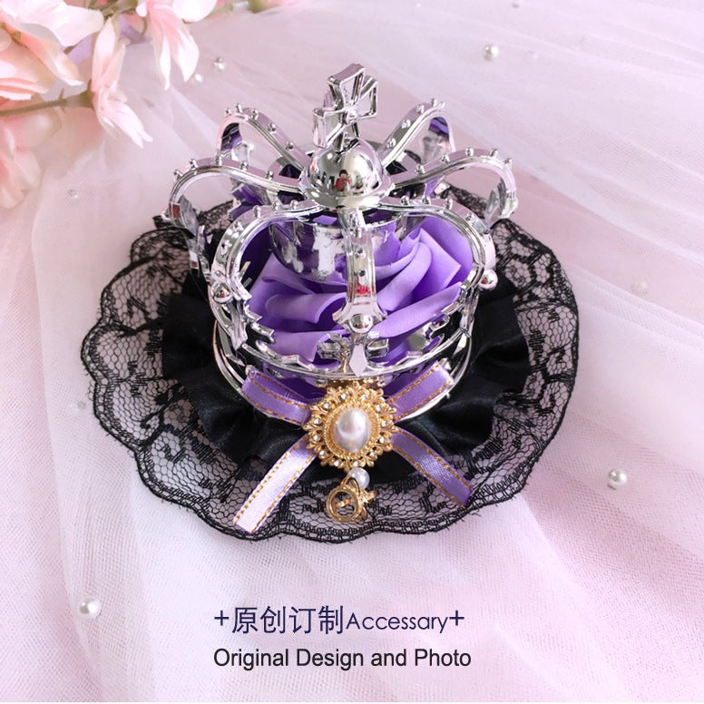 Original Girl Crown Lolita Headwear for Singing, Daily Wear, Princess, Queen Coronation, Lolita Wedding Accessories, Small Items - Lolita Fetch