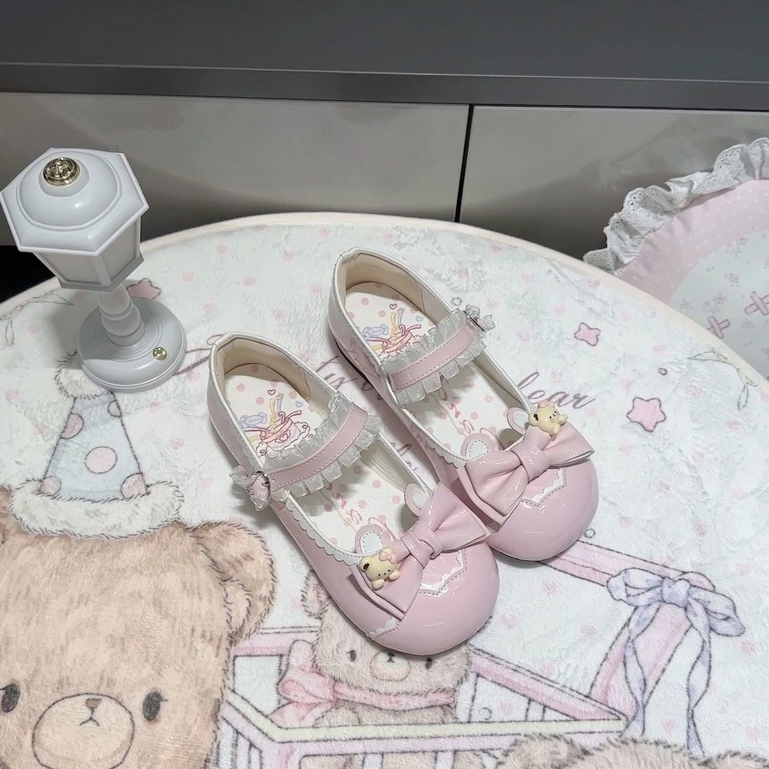 Original Cute Lolita Lace Bow Ballet Round-Toe Low-Heel Mary Janes | JK Princess Shoes