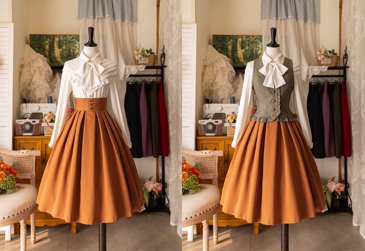 Forest Wardrobe - Forest Basket - Elegant Lolita Pleated Skirt