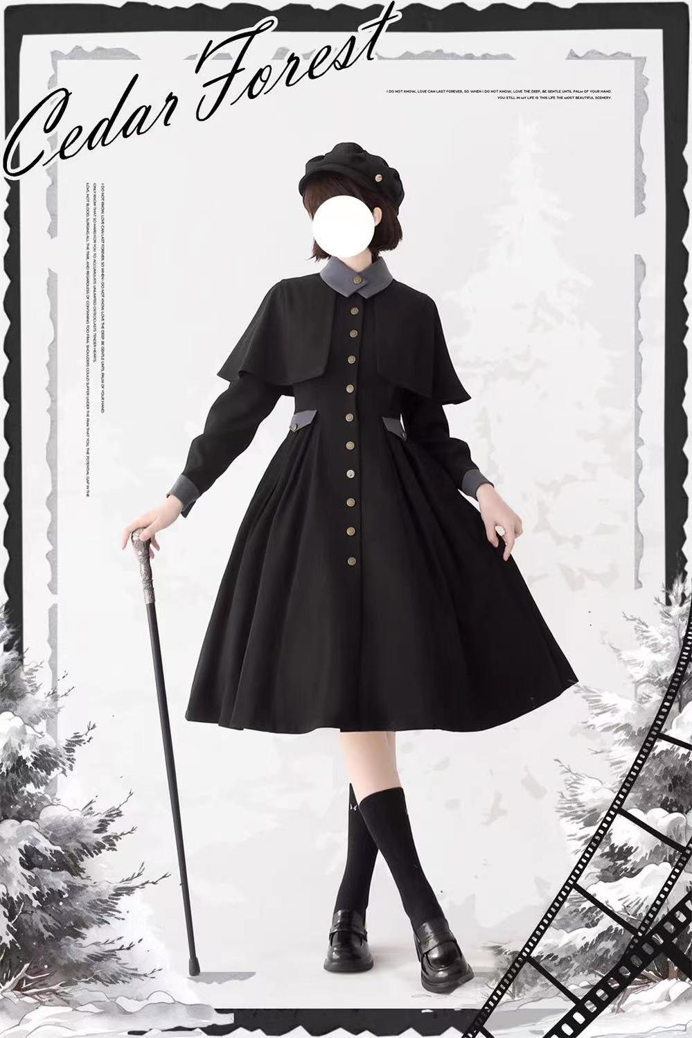 Forest Wardrobe - Elegant Lolita Dress Winter Lolita - Coat Dress JSK Dress