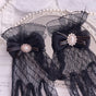 Black bow gloves / Free size