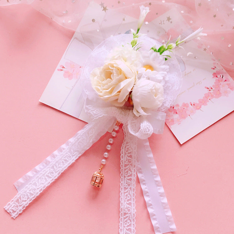 Christmas Lolita Element Gorgeous Hanamaru Fairy Hair Clip Lolita Style Hair Accessory Hanamaru Tea Party Small Item