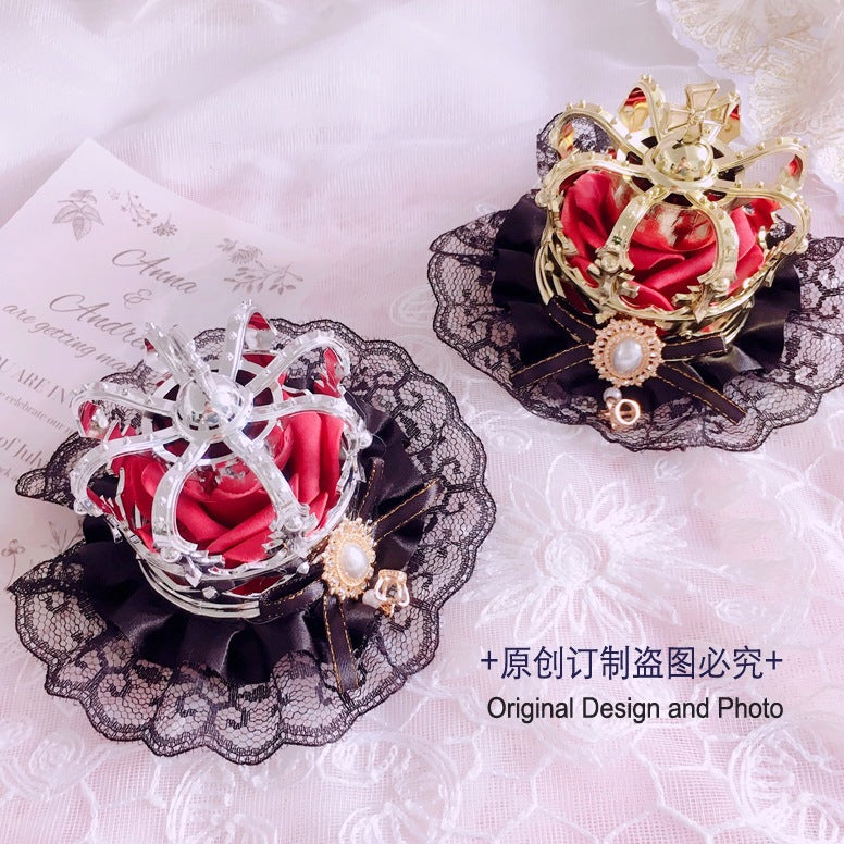 Original Girl Crown Lolita Headwear for Singing, Daily Wear, Princess, Queen Coronation, Lolita Wedding Accessories, Small Items