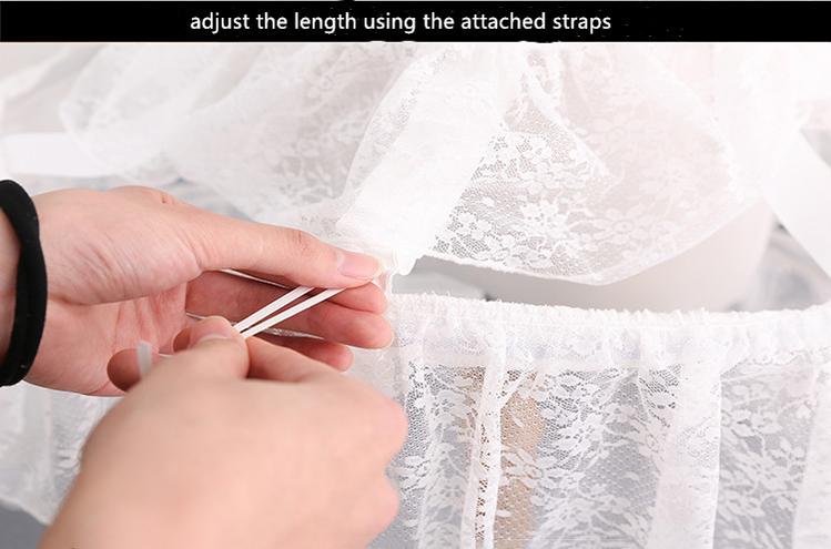 Manyiluo - Adjustable Hollowed-Out Cool - Adjustable Lace-Tulle Lolita Petticoat with Fishbone Hoops - product detail 10