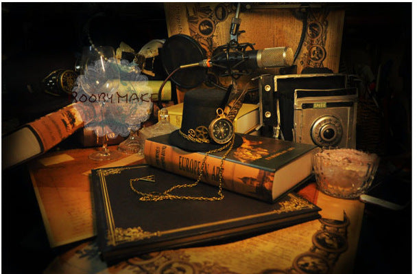 Steampunk Hat Feather Top Hat Mechanical Gear Clock Hat Hairpin Vintage Lolita