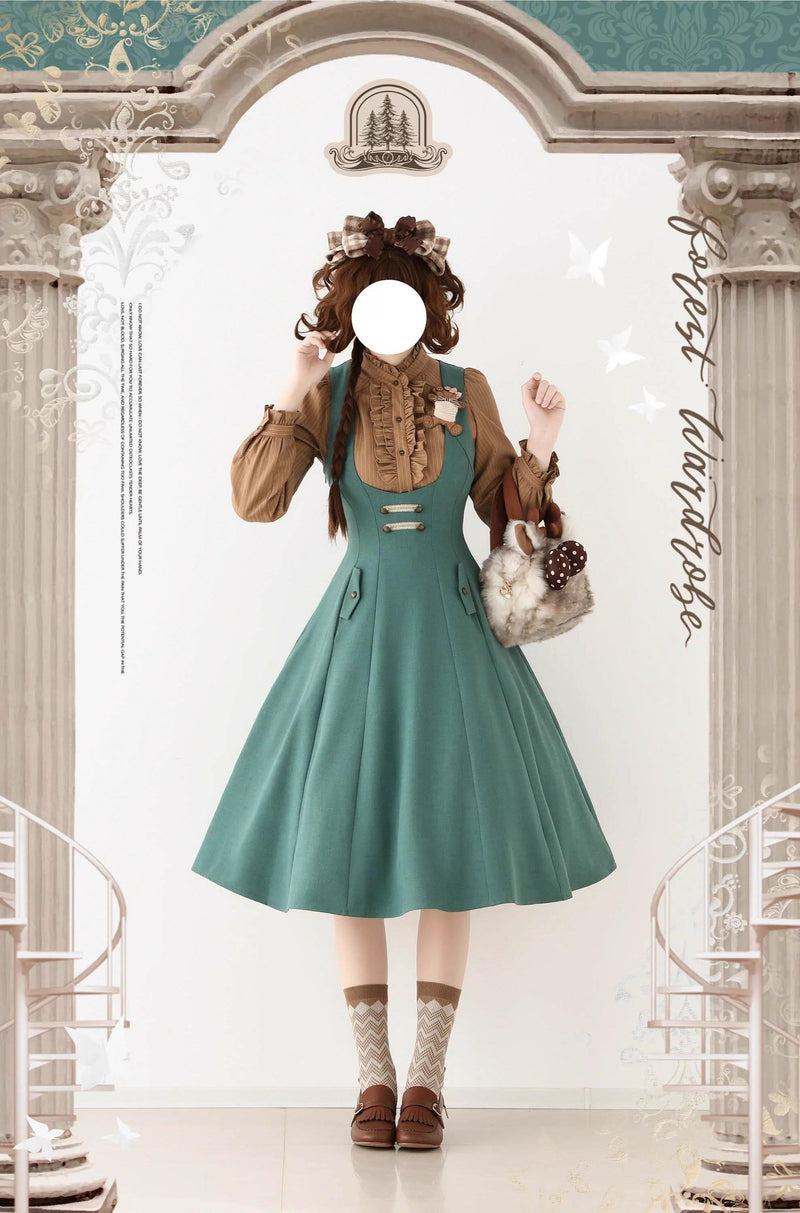 Forest Wardrobe - Forest Corridor - Classic Lolita Bust Supporting JSK, Waisted Shirt