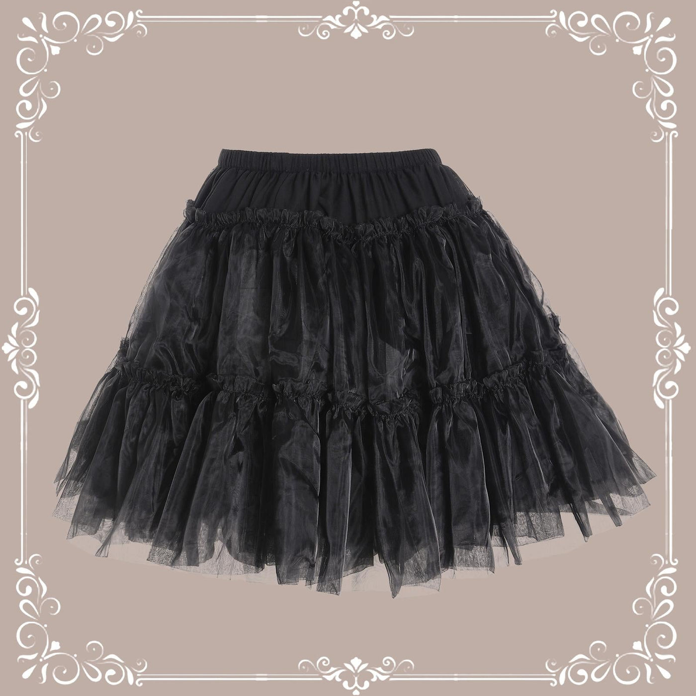 Aurora&Ariel - Dailywear A-Line - 18" (45cm) A-line Lolita petticoat with four organza layers and cotton lining
