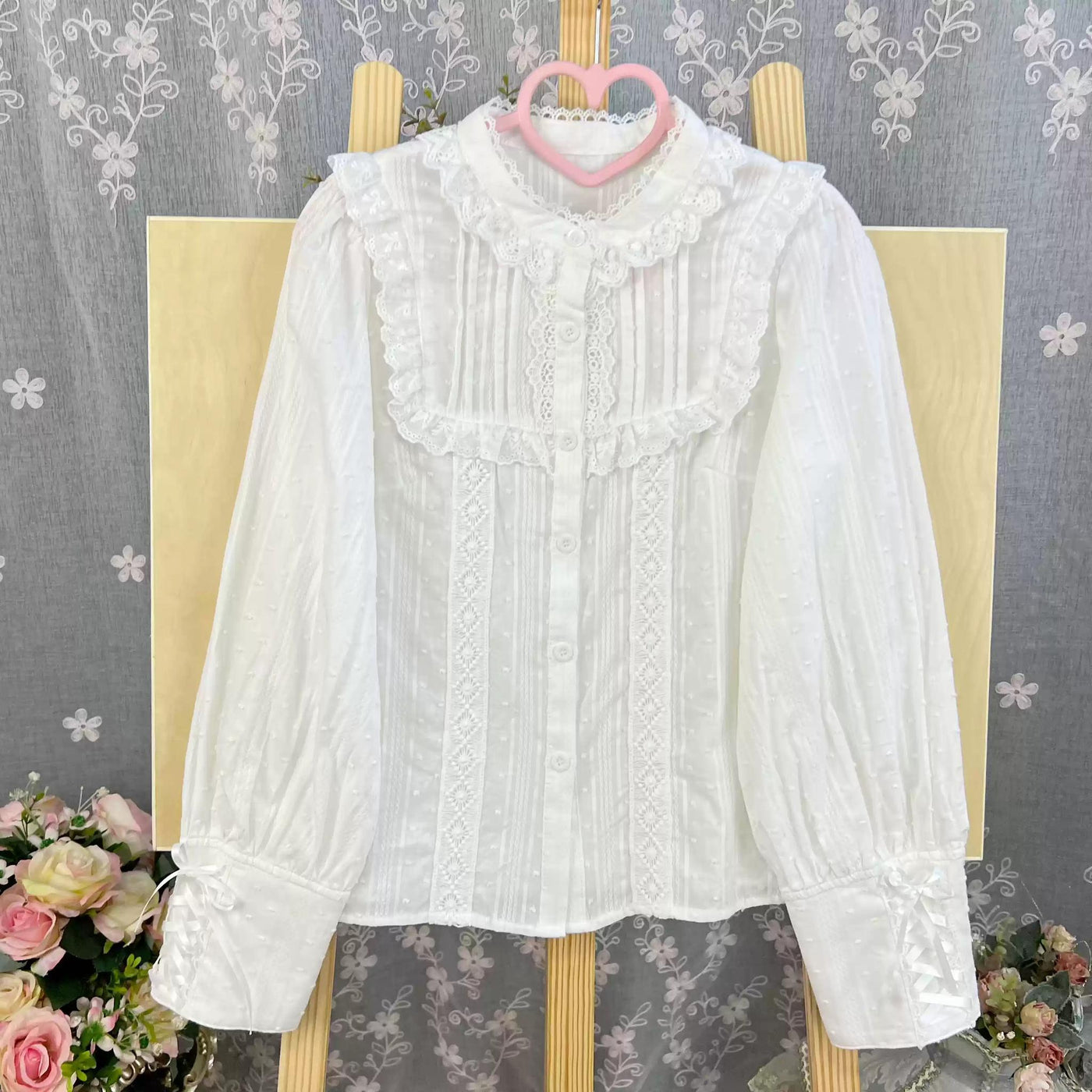 DMFS Lolita - Sweet Lolita Blouse Cotton Summer - Short Sleeve Shirt Innerwear