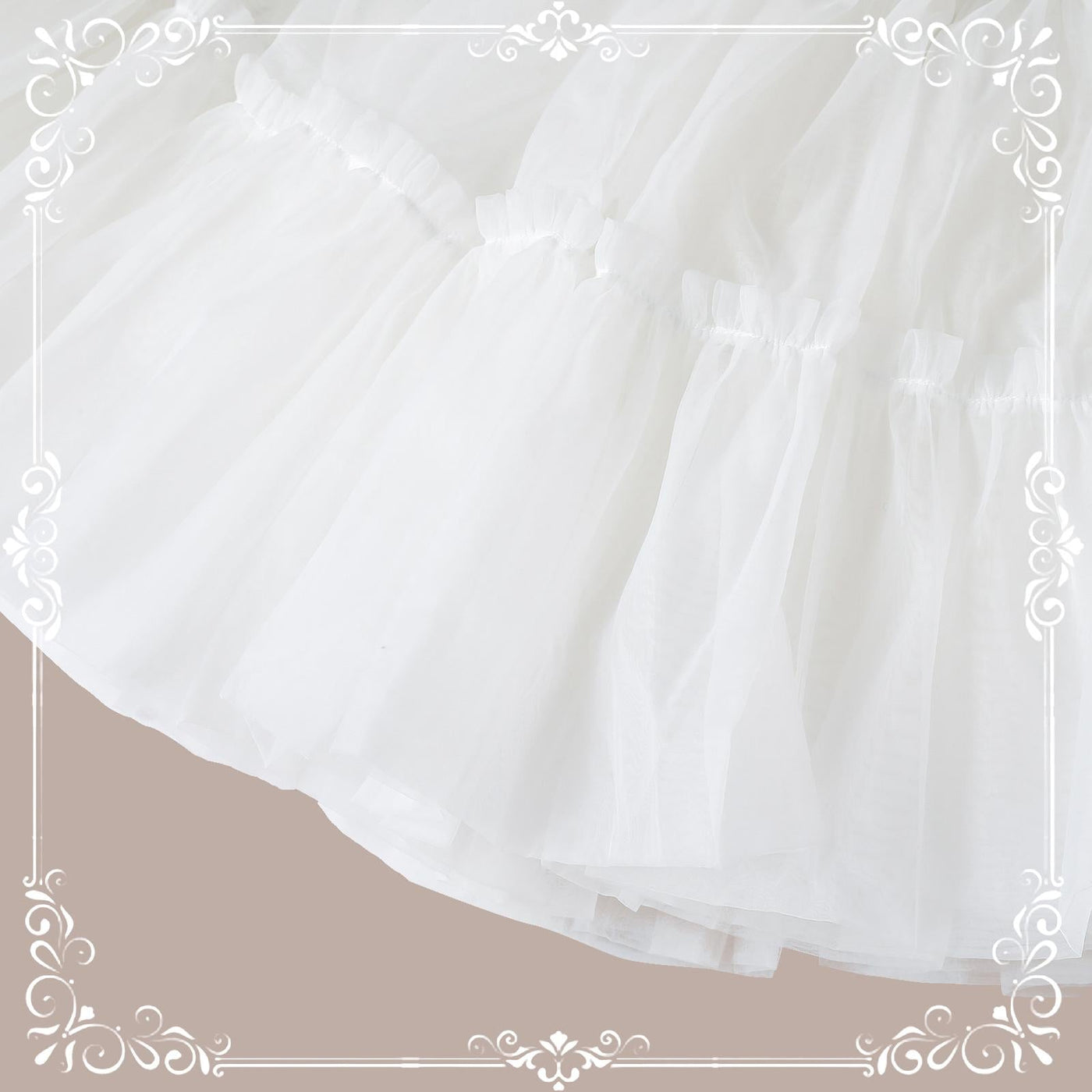 Aurora&Ariel - Plus Size Puffy - 45 cm (18 in) Plus-Size Lolita Petticoat with Cotton Lining