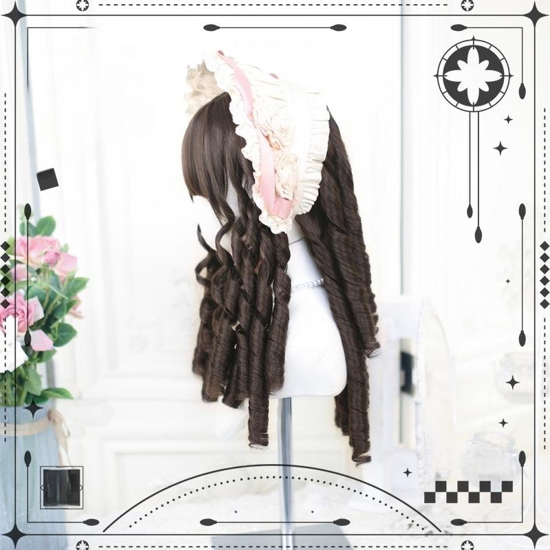Dalao Home - Classic Brown Lolita Wig with Roman - Roll Wig