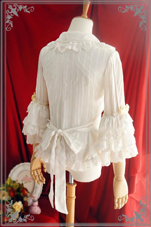 Strawberry Witch - Flower Wedding White Dark Blue - Blouse Innerwear