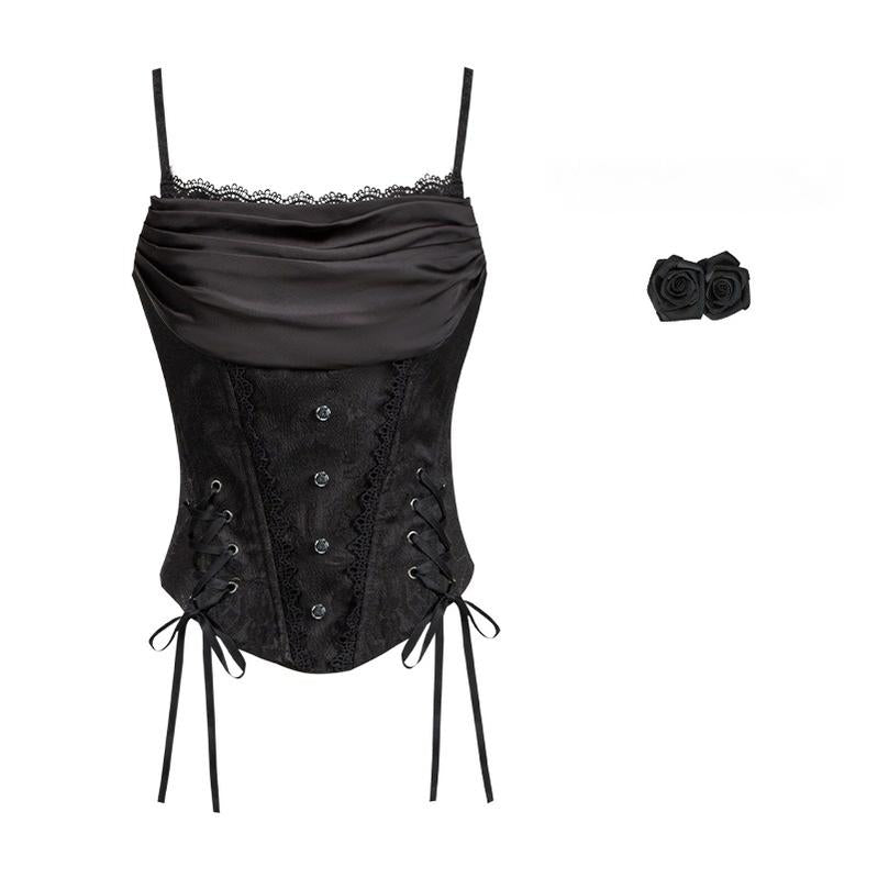 Twilight - Black Gothic Lolita Skirt Set, Witch-Inspired (L M S) 43525:778374