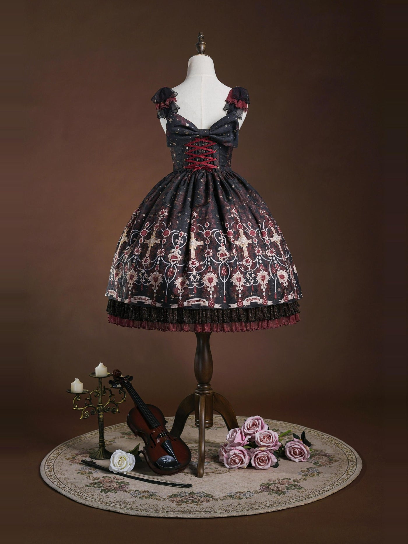 Strawberry Witch - Classic Lolita JSK Suit Gold Foil - Stamping Lolita Dress JSK Dress