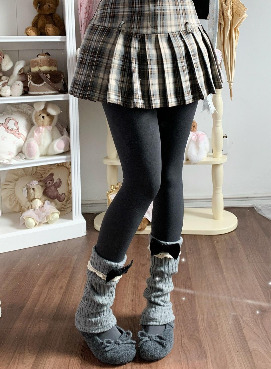 Roji Roji - Daily Lolita Winter Fleece Lining - Pantyhose Socks