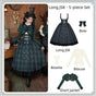 Langes JSK Jacken-Set (JSK + Bluse + Fliege + Schleife + Jacke) / S