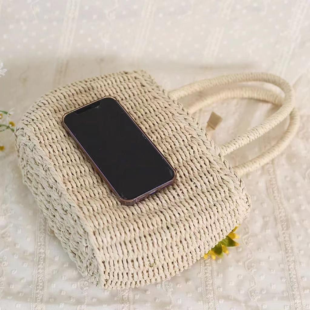 Xiaogui - Daily Lolita Bag Sunflower Straw - Shopping Bag Bag