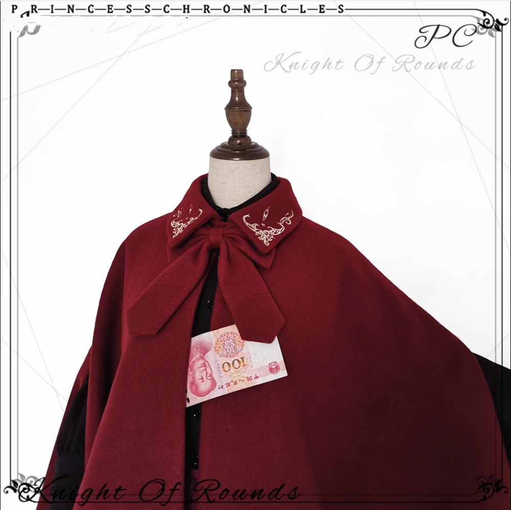 Princess Chronicles - Medieval Ouji Lolita Embroidered - Cape Outerwear