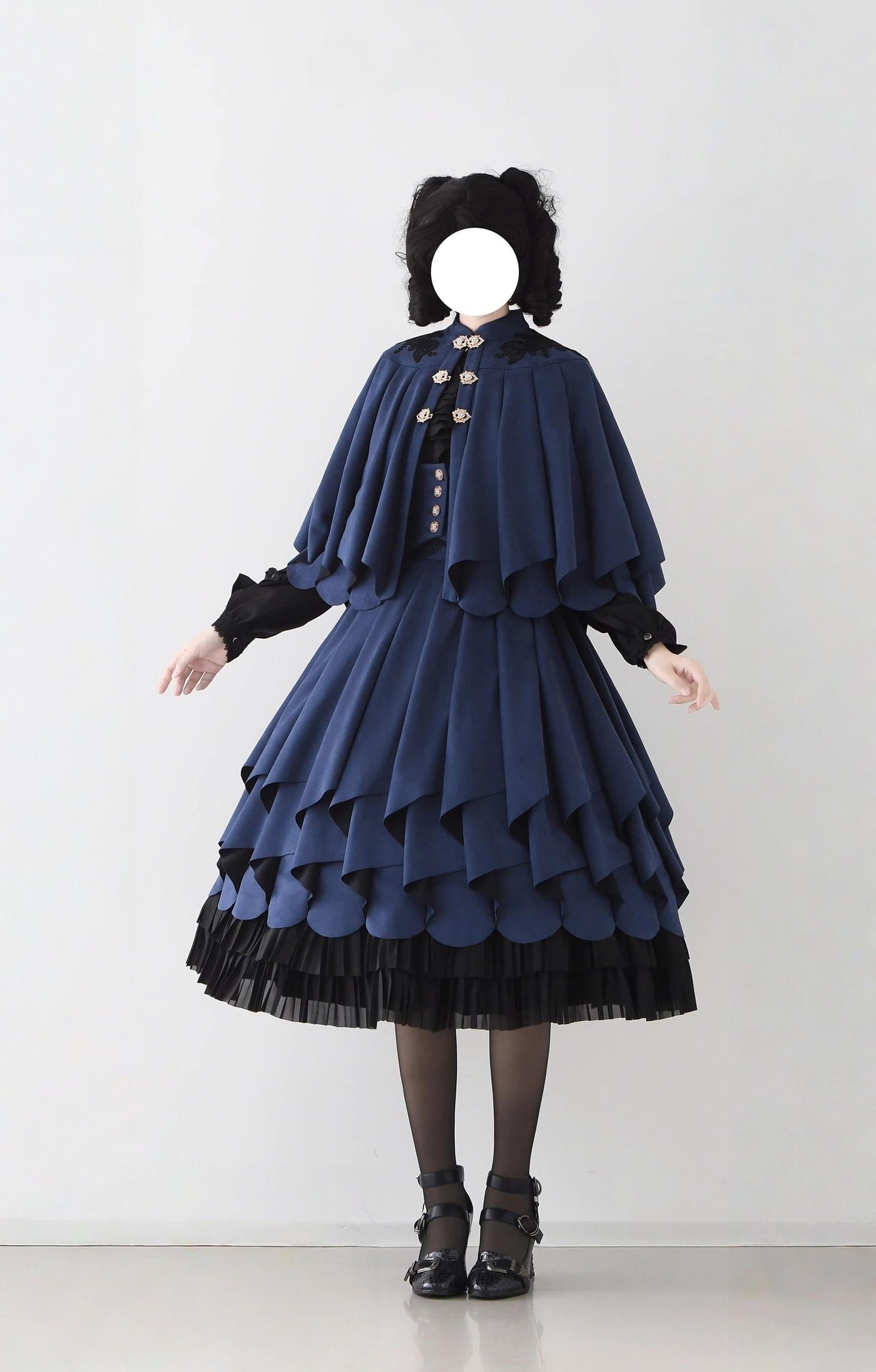 Sentaro - Molten Snowtop - Classic Lolita SK, Cape With Detachable Collar