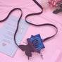 Rose bleue + Papillon