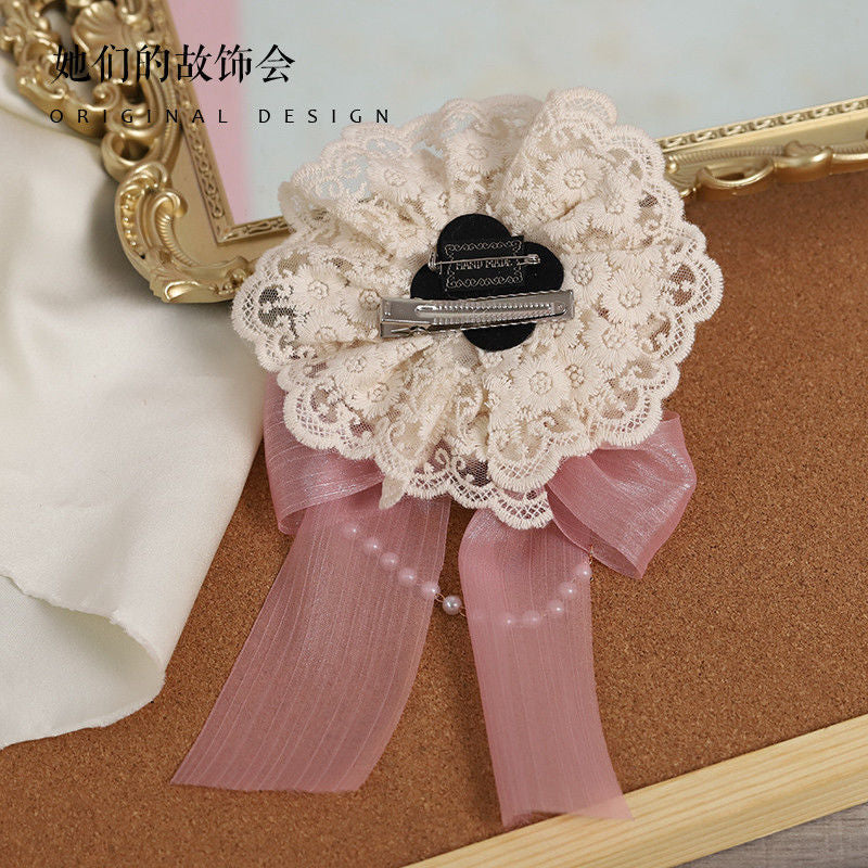 Lolita Hair Accessories Smoke Pink Bow Korean Pink KC Hairpin Hand Sleeve Hair Hoop Twin Rabbit Small Objects Lolita Headwear - Lolita Fetch
