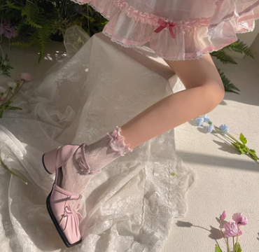 WAGUIR - Kawaii Lolita Thin Lace Socks - Socks