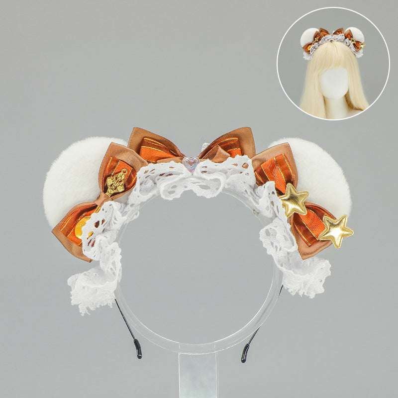 Lolita Comic Con Bear Ear KC - Handmade Gorgeous Japanese Soft Girl Hairband - Lolita Fetch