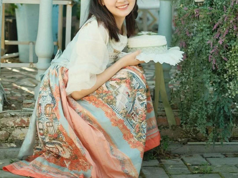 Mori Straw Sun Hat Bow and Flower Trim