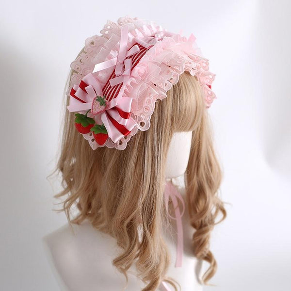 Xiaogui - Sweet Lolita Strawberry Head - Accessory Headwear