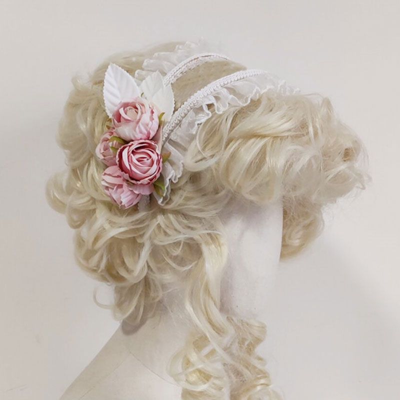 Lolita French Retro Sweet Mesh Headband - Gentle Temperament Flower Lace Hair Accessory