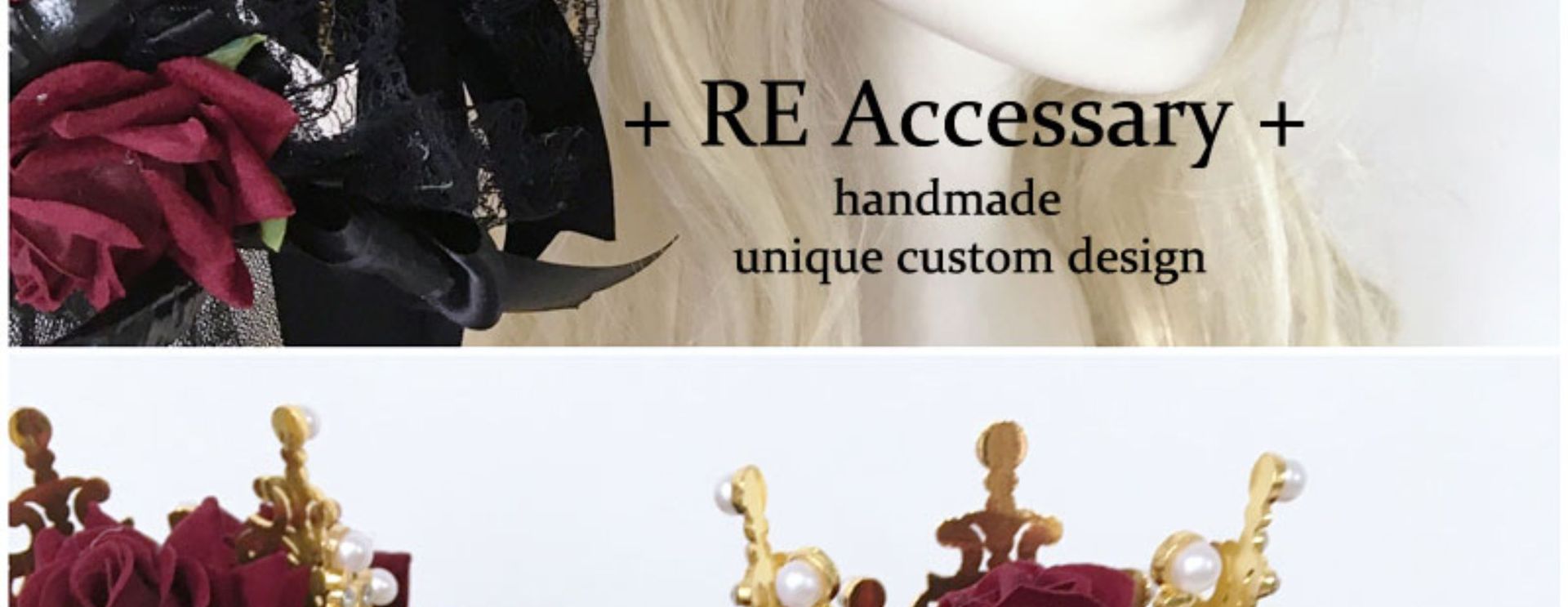 Subculture Gothic Lolita Headband Crown Horn Lolita Hair Accessory Dark Witch Gorgeous KC Veil Headpiece