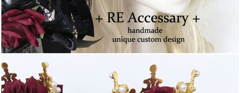 RE Accessary Crown Horn Veil Headpiece