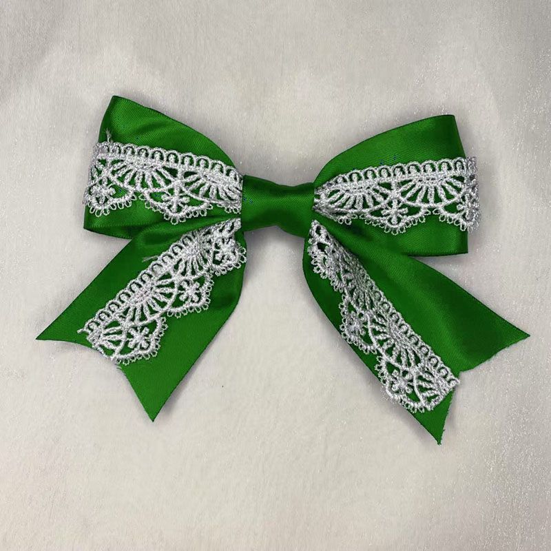 Handmade - Showa Cake Lace Bow - Hair Clip or Brooch - detail view 12