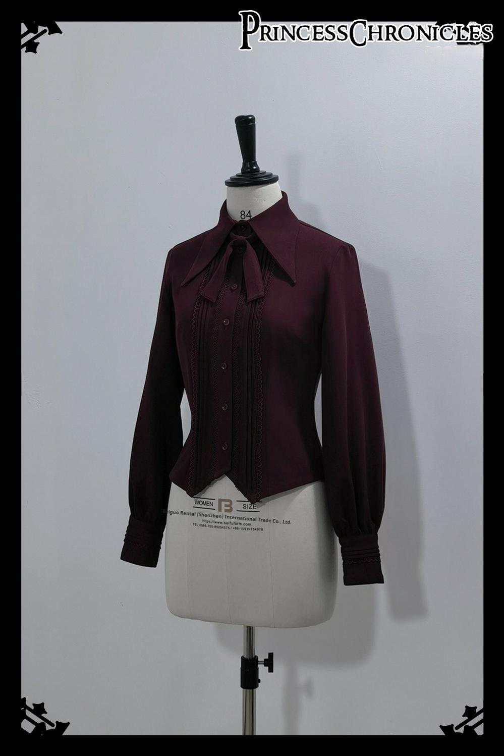 Princess Chronicles - Red and Black 4.0 - Ouji Lolita Long Vest & Red Blouse