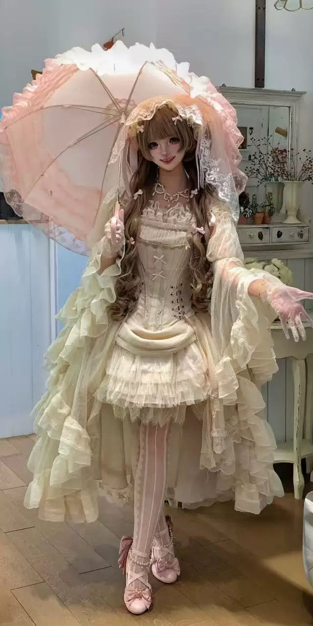 Airfreeing Butterfly Wing ecru Lolita blouse - model look 1