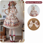 Beige Dress + Small Bow / S