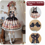 Black Dress + Small Bow + Train / S