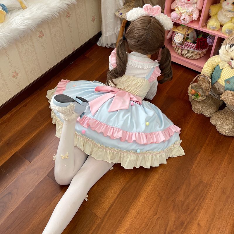 Sweet Lolita JSK dress with suspender straps