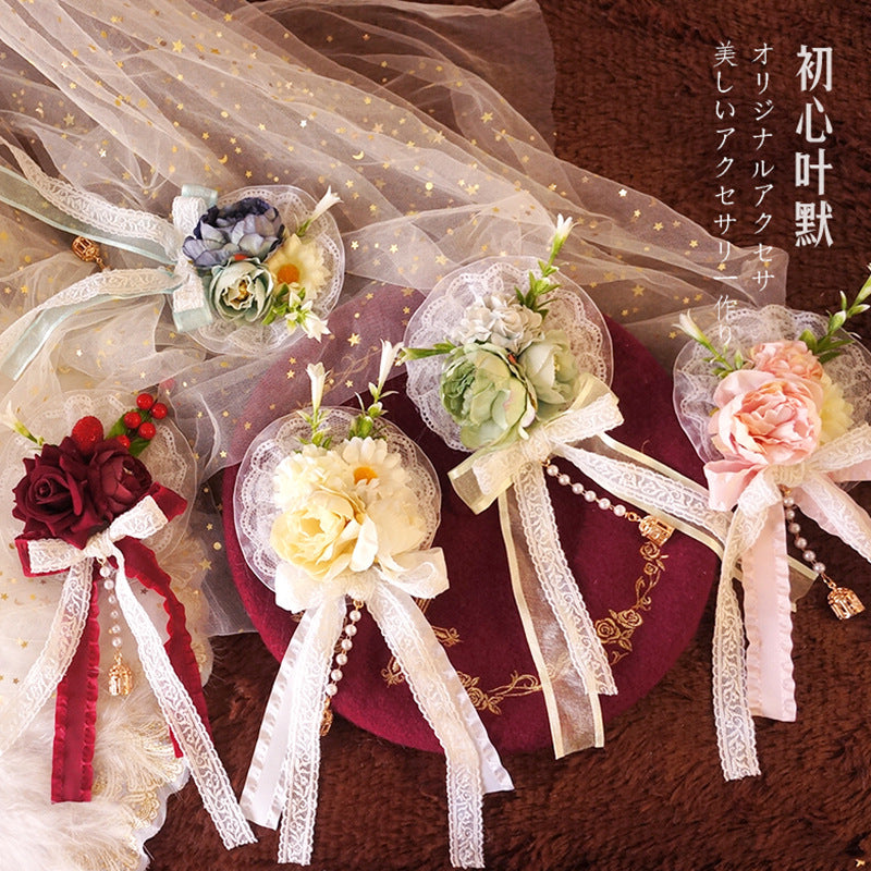 Original Handmade Lolita Element - Gorgeous Hanamaru Fairy Hair Clip | Lolita Style Accessory