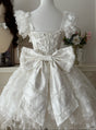White JSK + Trailing Bow / S