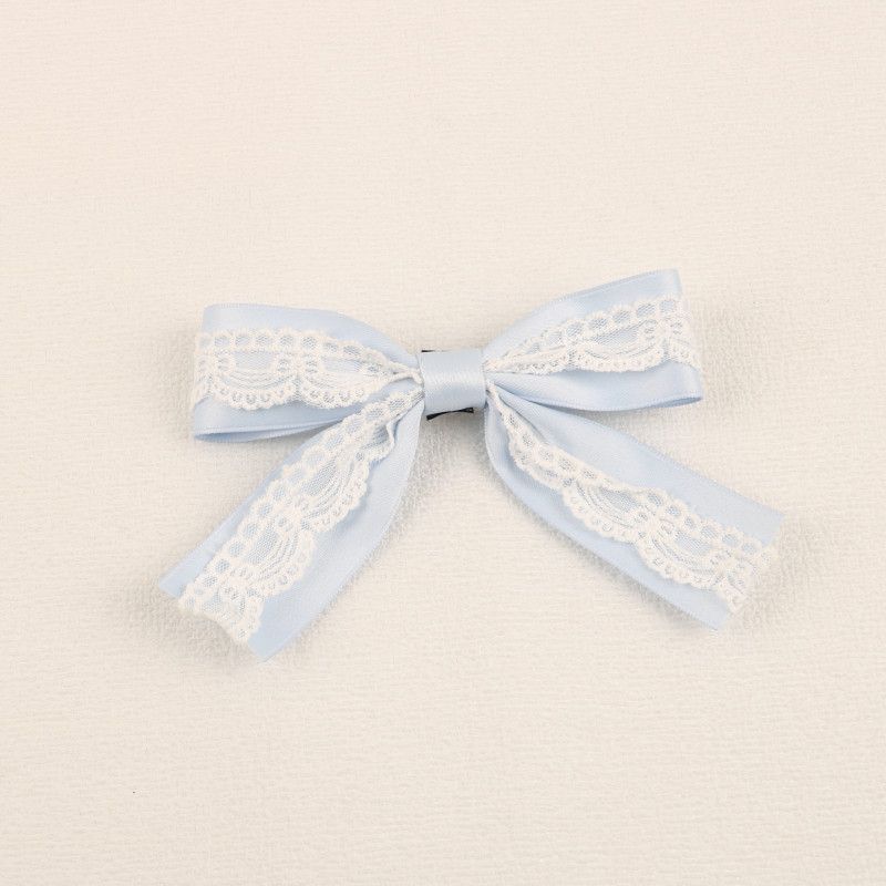 Handmade - Showa Cake Bow - Lace Brooch and Hair Clip - detail view 2