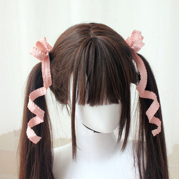 Original Handmade Double Ponytail Twist Hair Clip Lolita Girl Sweet Pair Clip Japanese Anime Cosplay Styling Hair Accessory