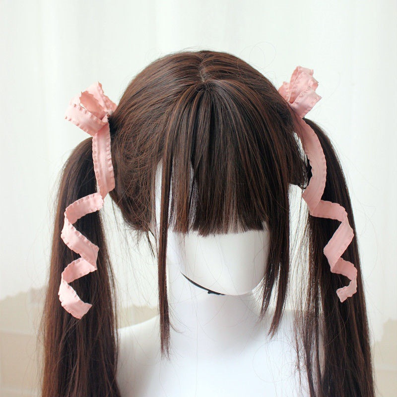 Original Handmade Double Ponytail Twist Hair Clip Lolita Girl Sweet Pair Clip Japanese Anime Cosplay Styling Hair Accessory
