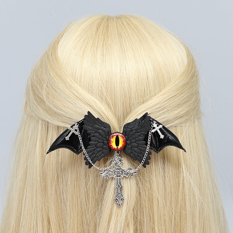 Original Angel Demon Hair Clip God's Eye Series Subculture Gothic Dark Hair Accessory Niche Side Clip - Lolita Fetch