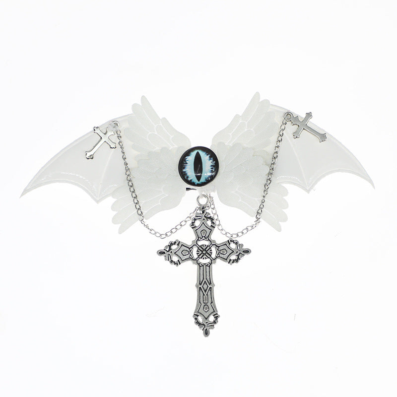 Original Angel Demon Hair Clip God's Eye Series Subculture Gothic Dark Hair Accessory Niche Side Clip - Lolita Fetch