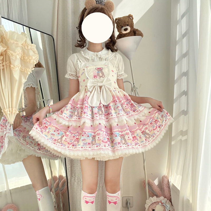 Sweet Bear Printed Lolita JSK Dress