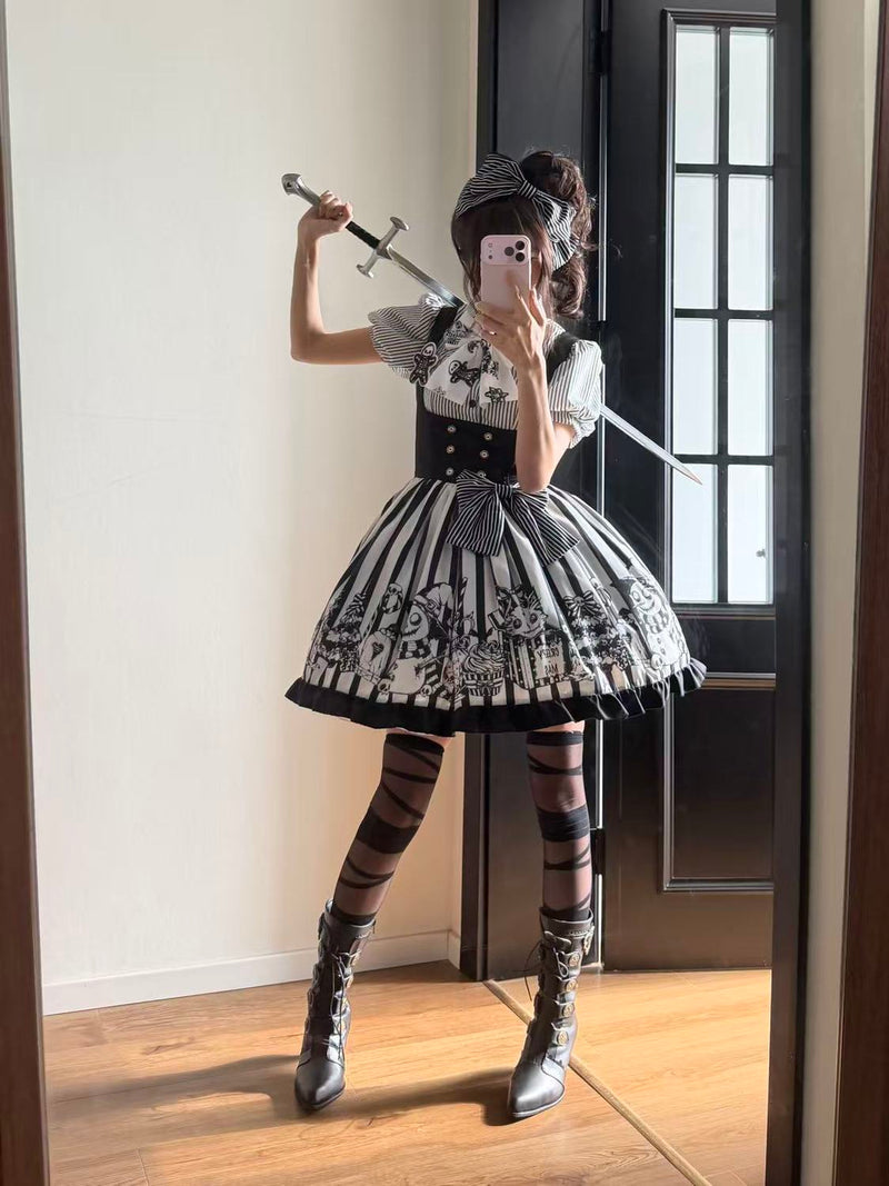Strange Christmas Gothic Lolita set detail 18