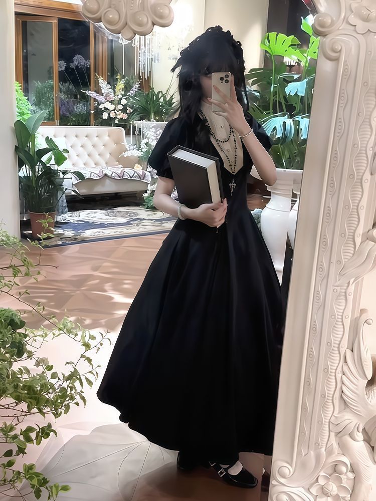 1st Anniversary - Cross Witch - Gothic Nun-Style Long OP Dress - product image 3