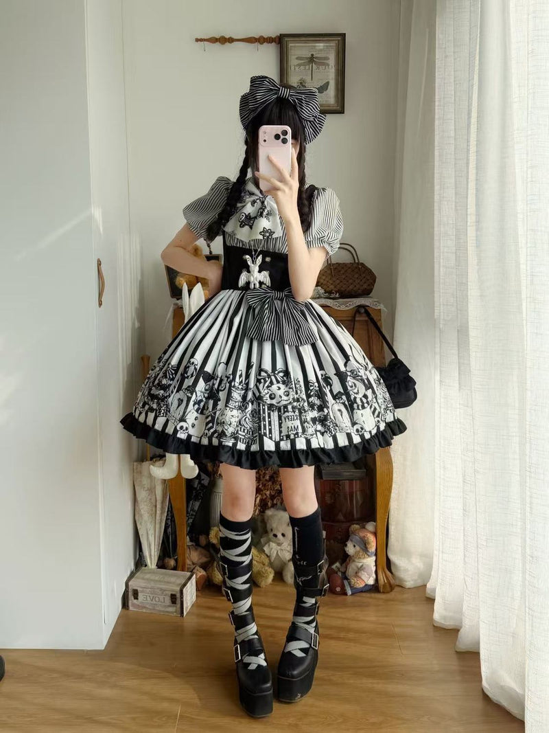 Strange Christmas Gothic Lolita set detail 5