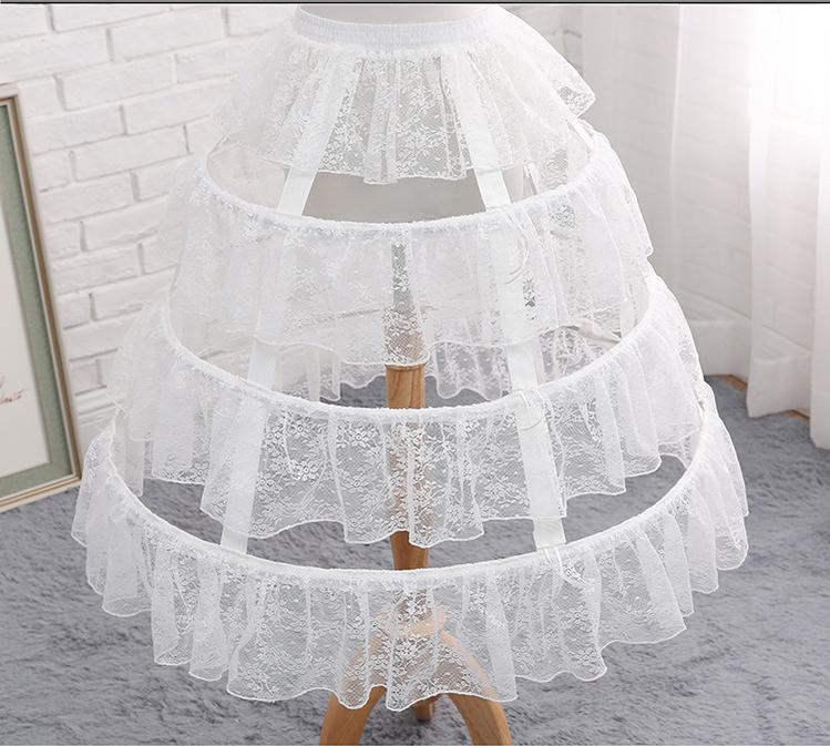 Manyiluo - Adjustable Hollowed-Out Cool - Adjustable Lace-Tulle Lolita Petticoat with Fishbone Hoops - product detail 12