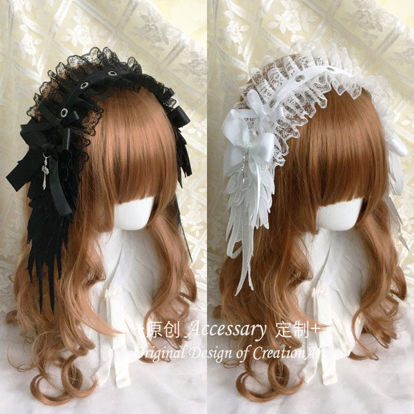 Lolita Gothic Style Dark Angel Wing Headband - Subculture Hot Girl Pun